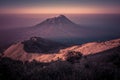 Stratovolcano Mt. Merbabu during sunrise Royalty Free Stock Photo