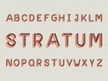 Stratum regular font. Vector alphabet