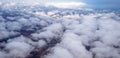 Stratus cloud over sky view from airplane