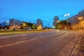 The Strausberger Platz in Berlin at dusk Royalty Free Stock Photo