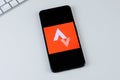 Strava app logo on a smartphone screen.