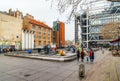 The Stravinsky fountain in Beaubourg district near the Pompidou Center, Paris France Royalty Free Stock Photo