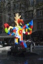 Stravinsky Fountain - Paris Royalty Free Stock Photo