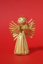 Straw angel background Royalty Free Stock Photo