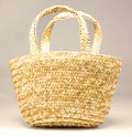 Straw bag closeup Royalty Free Stock Photo