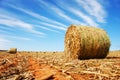 Straw bale on a farm