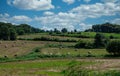 straw bales in the countryside of south west France Royalty Free Stock Photo