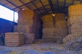 Straw bales for cows Kfar Glikson northwestern Israel Royalty Free Stock Photo