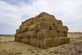 Straw bales pyramid Royalty Free Stock Photo