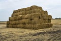 Straw bales pyramid Royalty Free Stock Photo