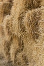Straw bales stacked Royalty Free Stock Photo