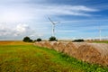 Straw bales and wind turbines