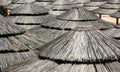 Straw Beach Canopies Pattern Royalty Free Stock Photo