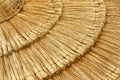 Straw beach umbrella close-up Royalty Free Stock Photo