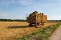 Straw Cart with Straw bales Royalty Free Stock Photo