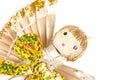 Straw christmas angel Royalty Free Stock Photo