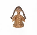 straw doll isolated on white Royalty Free Stock Photo