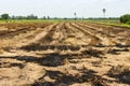 Straw field burn Royalty Free Stock Photo