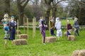 Straw filled Scarecrow type caricature figures for children`s entertainment at the 2018 annual spring festival at Barnett`s Demesn