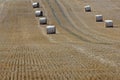 Straw on a grainfield Royalty Free Stock Photo