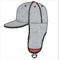 QUILTED TRAPPED CAP WITH EAR COVER