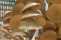 straw hat or conical Vietnamese hats in Vietnam Royalty Free Stock Photo
