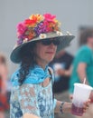 Straw Hat Covered With Flowers For Jazzfest