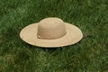 Straw Hat on Grass