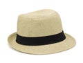 Straw hat isolated on white background with clipping path Royalty Free Stock Photo