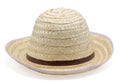 Straw hat isolated on white background with clipping path Royalty Free Stock Photo