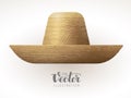 Straw hat isolated on white background Royalty Free Stock Photo