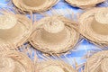 Straw hat in local market.