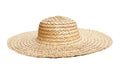 Straw hat side view isolated on white Royalty Free Stock Photo