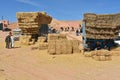 Straw hay bales, Morocco Royalty Free Stock Photo