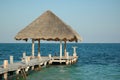 Straw Hut on Dock Royalty Free Stock Photo