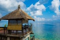 Straw hut over beach Royalty Free Stock Photo