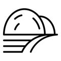 Straw icon outline vector. Hay bale