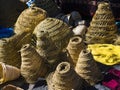 Straw items on the market in Fuengirola Spain