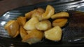 Straw mushroom fried with butter japanese menu