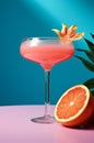 Straw refreshing ice alcohol summer cold drink fruit beverage orange cocktail red citrus