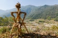 Straw scarecrow keeping watch