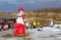 Straw Scarecrow of Shrovetide before burning