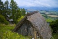 Straw shelter and views of the surroundings of the Celtic Archaeological Museum Havranok