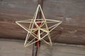 Straw star collection. Traditional handmade christmas decoration