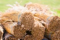 Straw thatch close up background Royalty Free Stock Photo