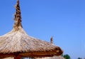 Straw umbrellas Royalty Free Stock Photo