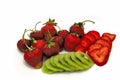Strawbberries and kiwi Royalty Free Stock Photo