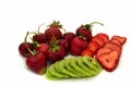 Strawbberries and kiwi Royalty Free Stock Photo