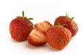 Strawbeeries and halves Royalty Free Stock Photo