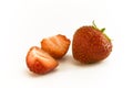 Strawbeery and halves Royalty Free Stock Photo